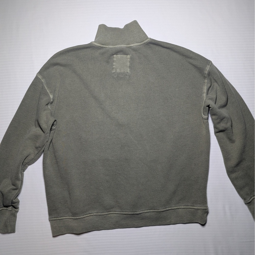 C&C California Sunwashed Quarter Zip Pullover Olive Athleisure‎